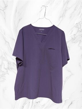Mandala V-Neck Purple scrub top Shirt size 2X